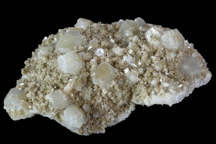 Plate of Zoned Apophyllite Crystals on Micro-Stilbite - India #100154